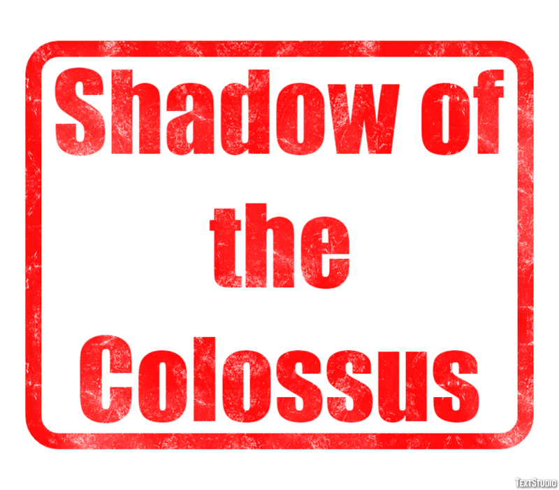 Shadow of the Colossus Effetto testo