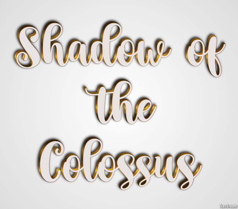 Shadow of the Colossus Effetto testo