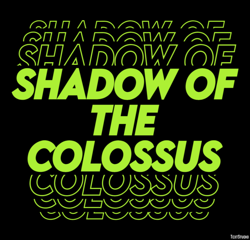 Shadow of the Colossus Effetto testo