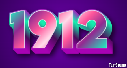 1912 Text Effect