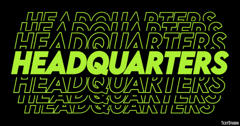 Headquarters Text Effect