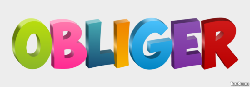 Obliger Effet de texte