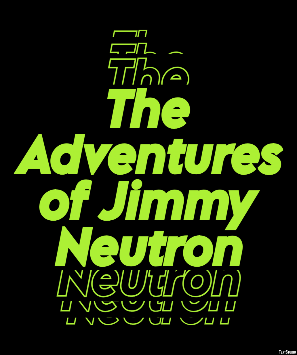 The Adventures of Jimmy Neutron Texteffekt