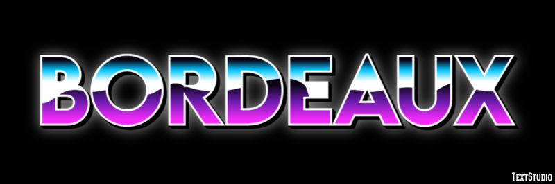 Bordeaux Efecto de Texto