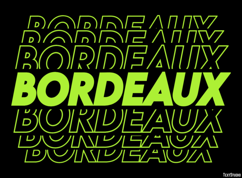 Bordeaux Efecto de Texto