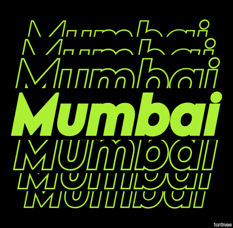 Mumbai Tekst effect