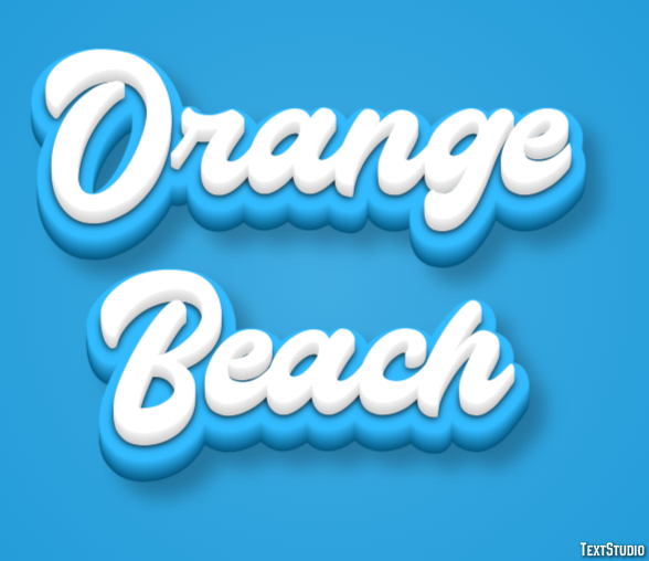 Orange Beach Text Effect