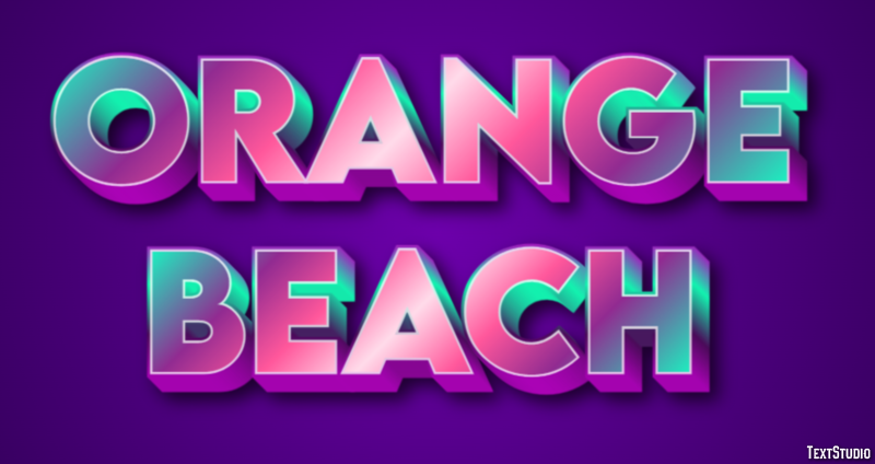 Orange Beach Effet de Texte