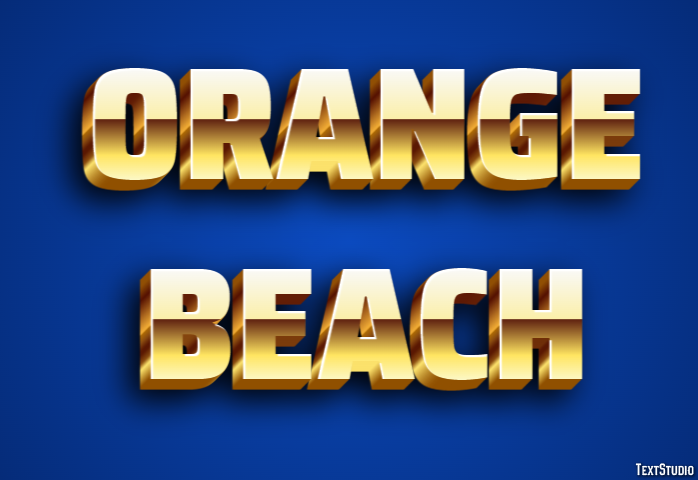 Orange Beach Efekt tekstowy