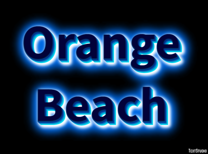 Orange Beach Efekt tekstowy