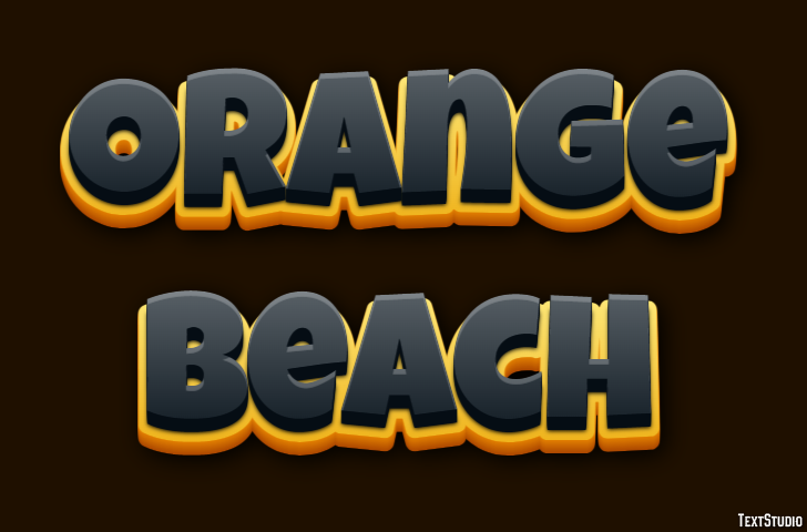 Orange Beach Efekt tekstowy
