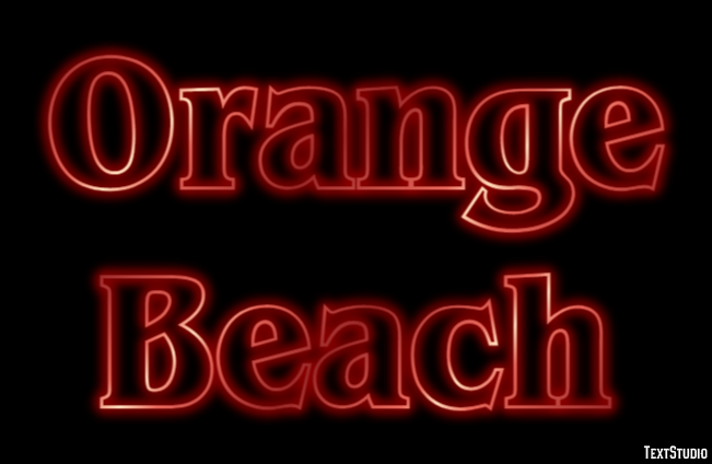 Orange Beach Text Effect