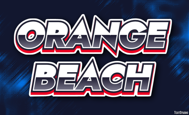 Orange Beach Effetto testo