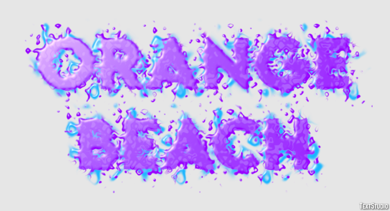 Orange Beach Efekt tekstowy