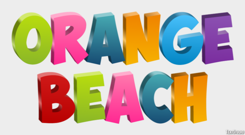 Orange Beach Effet de Texte