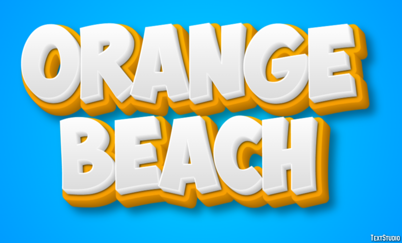 Orange Beach Text Effect