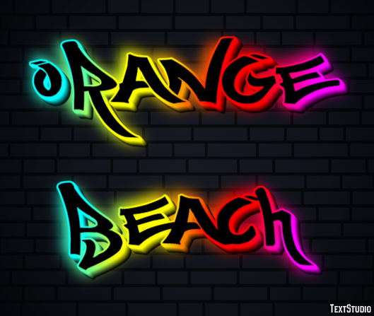 Orange Beach Text Effect
