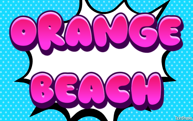 Orange Beach Effetto testo