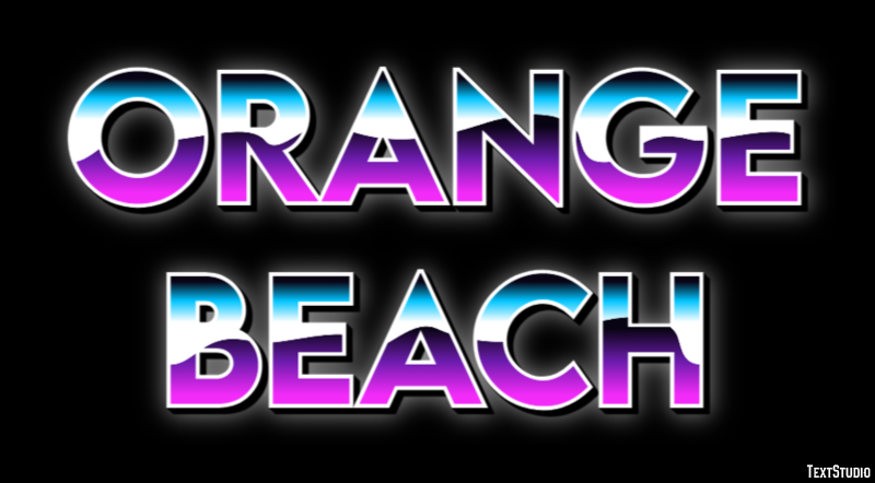 Orange Beach Efekt tekstowy