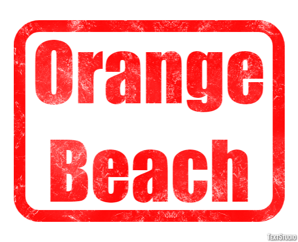Orange Beach Efekt tekstowy