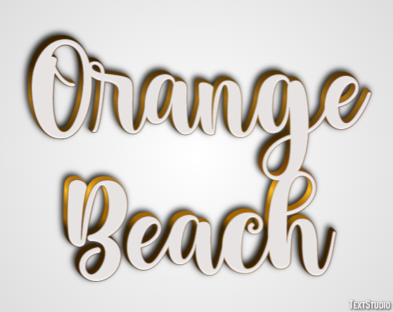 Orange Beach Efekt tekstowy