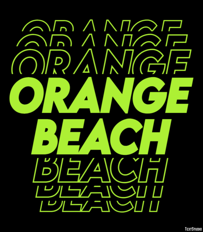 Orange Beach Efekt tekstowy