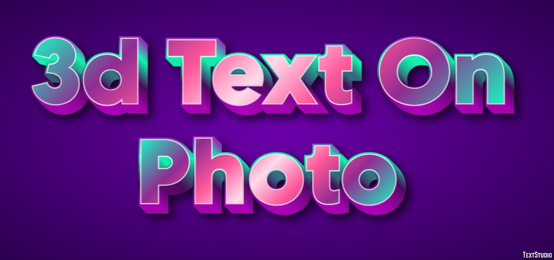 3d Text On Photo Effet de Texte