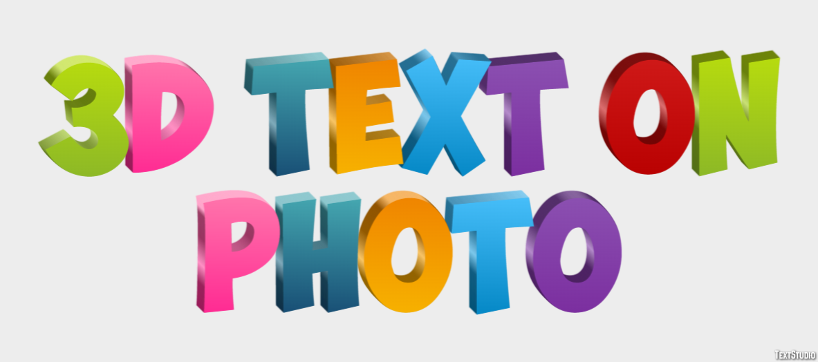 3d Text On Photo Efekt tekstowy
