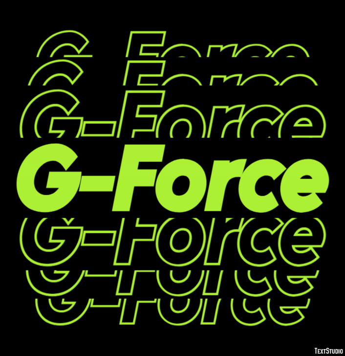 G-Force Effetto testo