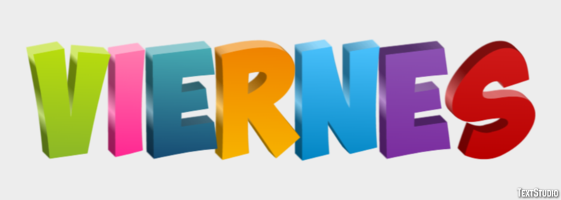 Viernes Efeito do texto