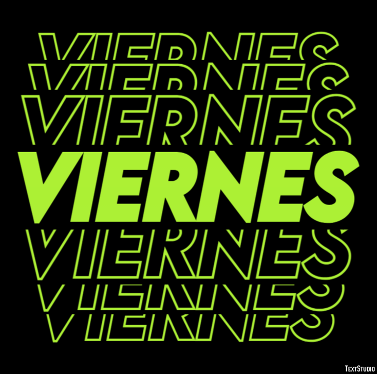 Viernes Efeito do texto