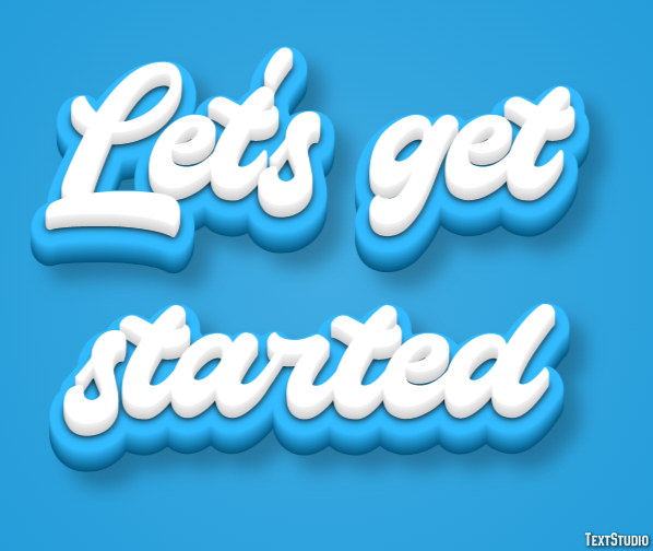 Let's get started Text Effect