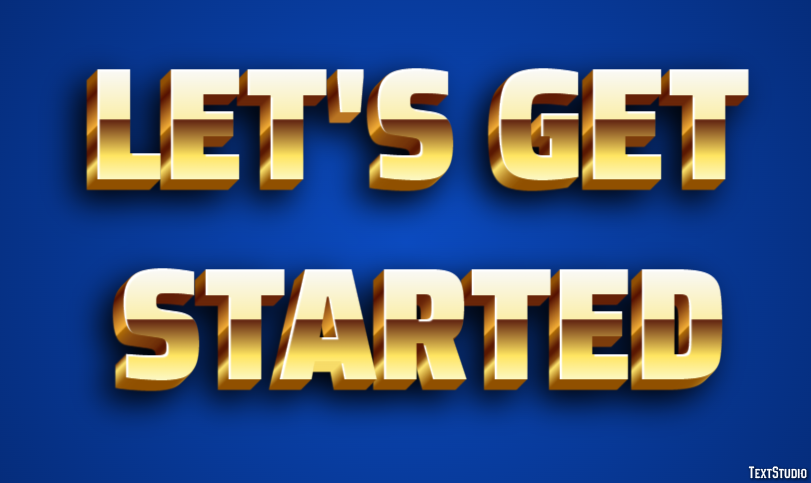 Let's get started Text Effect