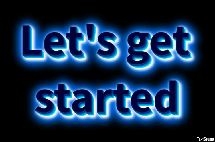 Let's get started Text Effect