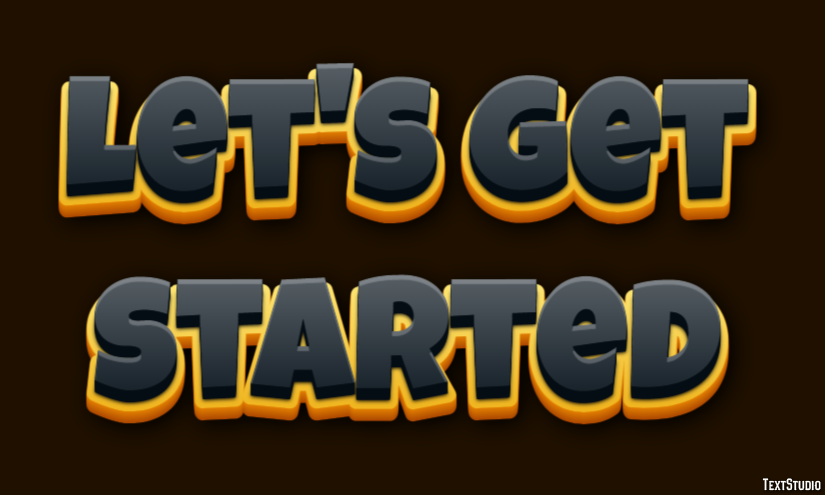 Let's get started Text Effect