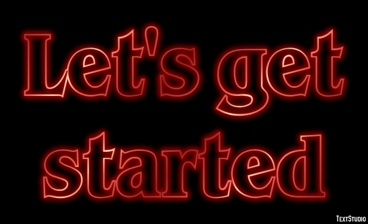 Let's get started Text Effect
