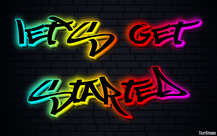 Let's get started Text Effect
