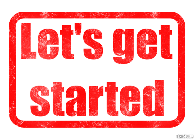 Let's get started Text Effect