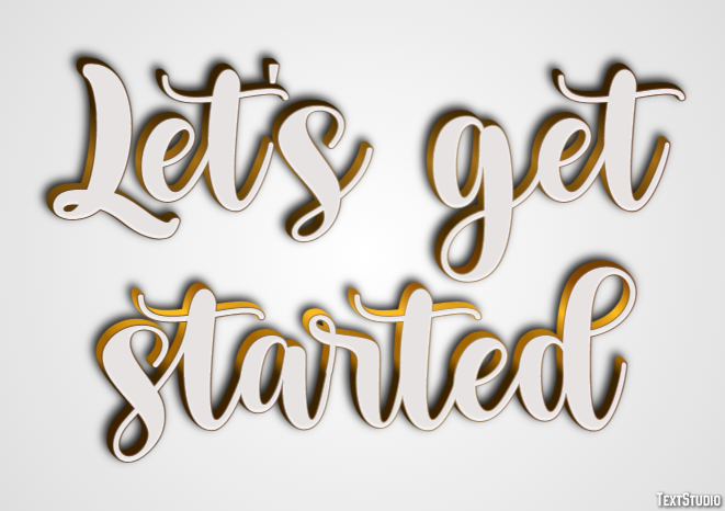 Let's get started Text Effect