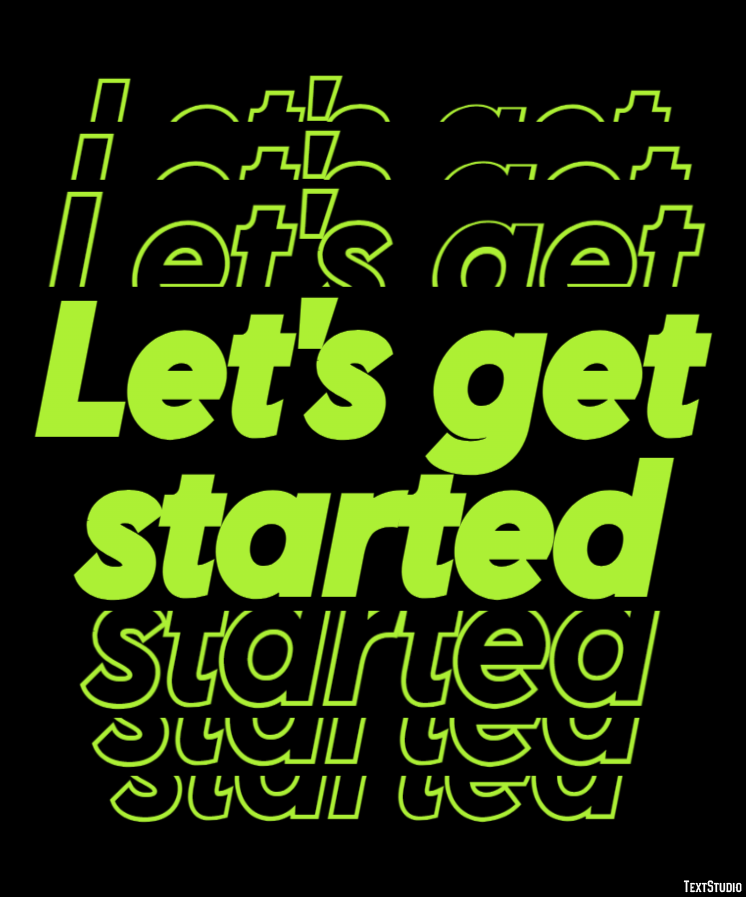 Let's get started Text Effect