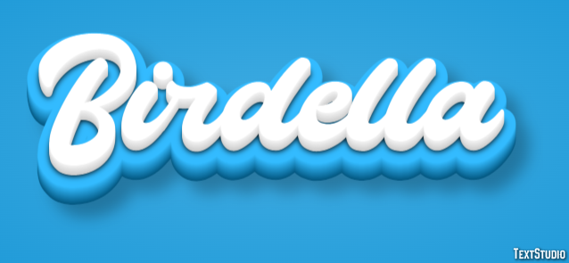 Birdella Text effect