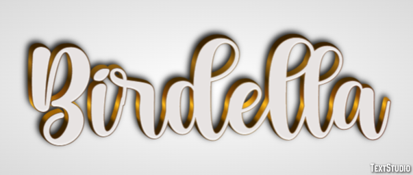 Birdella Text effect