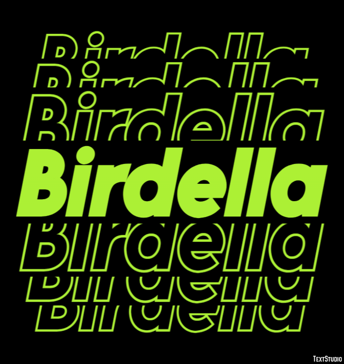 Birdella Text effect