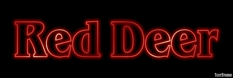 Red Deer Efekt tekstowy