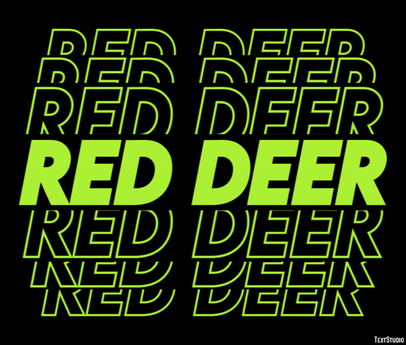 Red Deer Efekt tekstowy