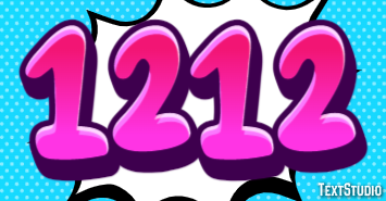 1212 Text effect