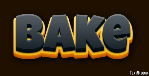 Bake Texteffekt