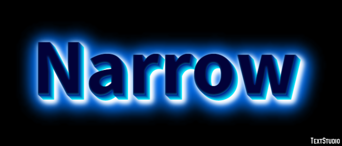Narrow Effetto testo