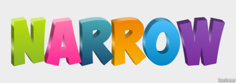 Narrow Text Effect
