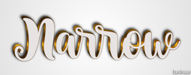 Narrow Text Effect